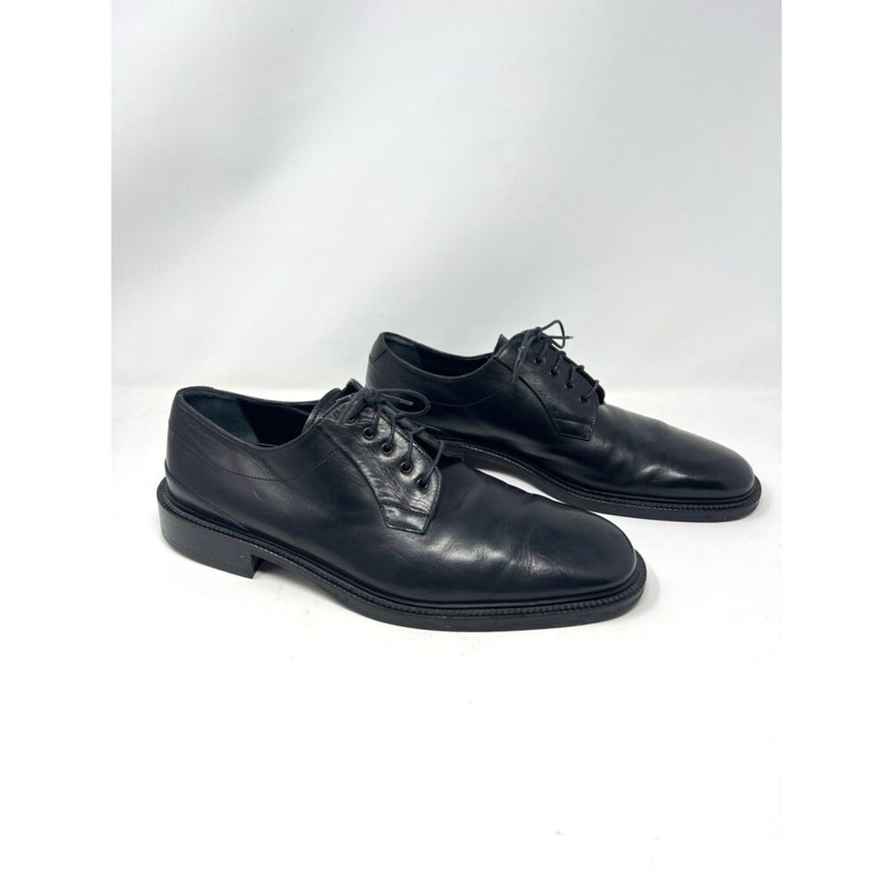 Cole Haan Italy Plain Toe Derby Black Leather Dress Shoes 11 D